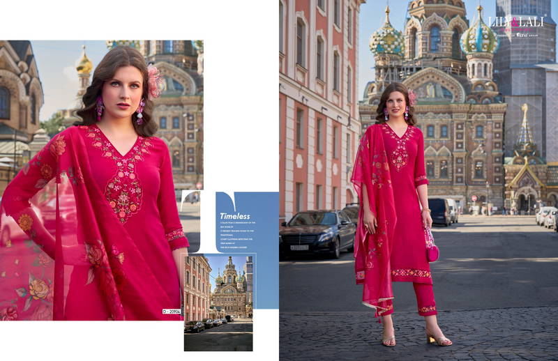 Srivalli By Lily And Lali Embroidery Handwork Viscose Readymade Suits Wholesale Online